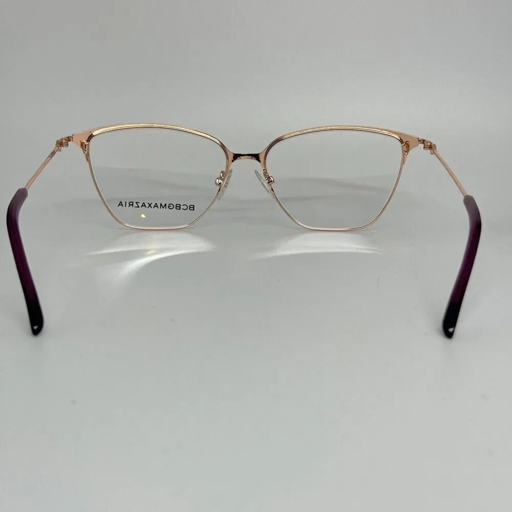 BCBGMAXAZRIA HENLEY Purple Rose Gold Eyeglasses Frame 54-15-135mm B40mm H13529‎